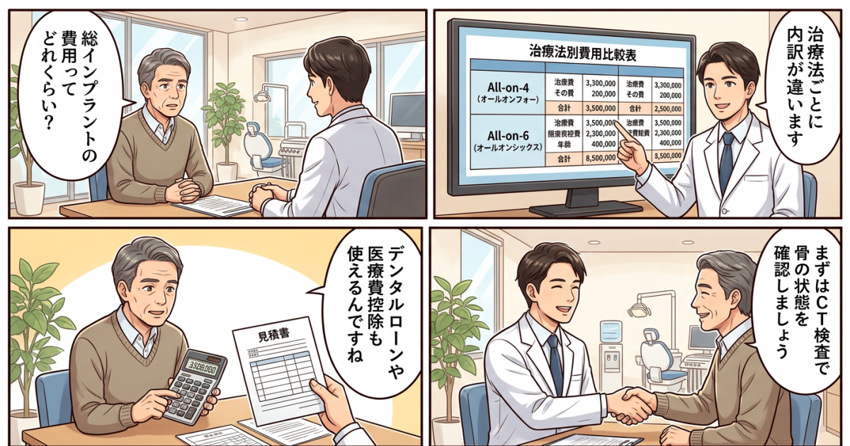 総インプラントの費用が不安な方へ｜治療法別の総額と適正価格の見極め方