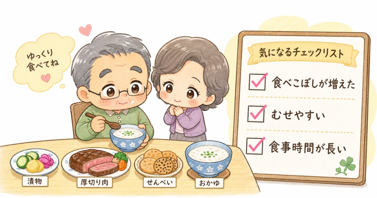 硬いものが噛みにくくなる主な原因|加齢とお口の病気の違い