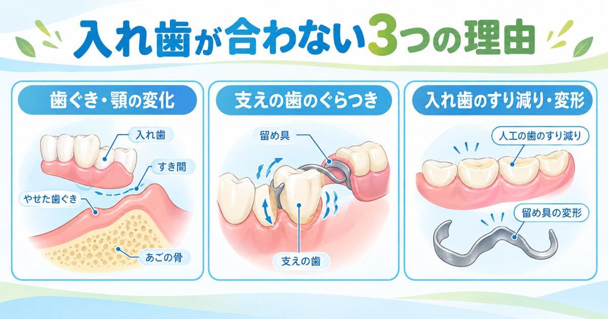 入れ歯が合わず食事がつらいのはなぜ？